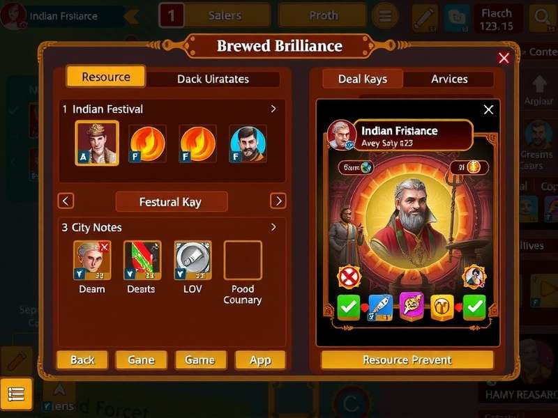 Brewed Brilliance Resource Management Screen